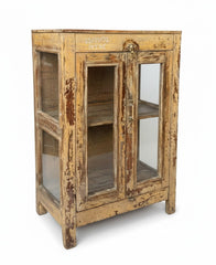 Ethnic Style Wood Cabinet - close-up detail of hand-carved solid wood finish and joinery, KBART SKU KBART-1038