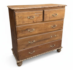 Crafted Jodhpur Wood Cabinet - close-up detail of hand-carved solid wood finish and joinery, KBART SKU KBART-1026