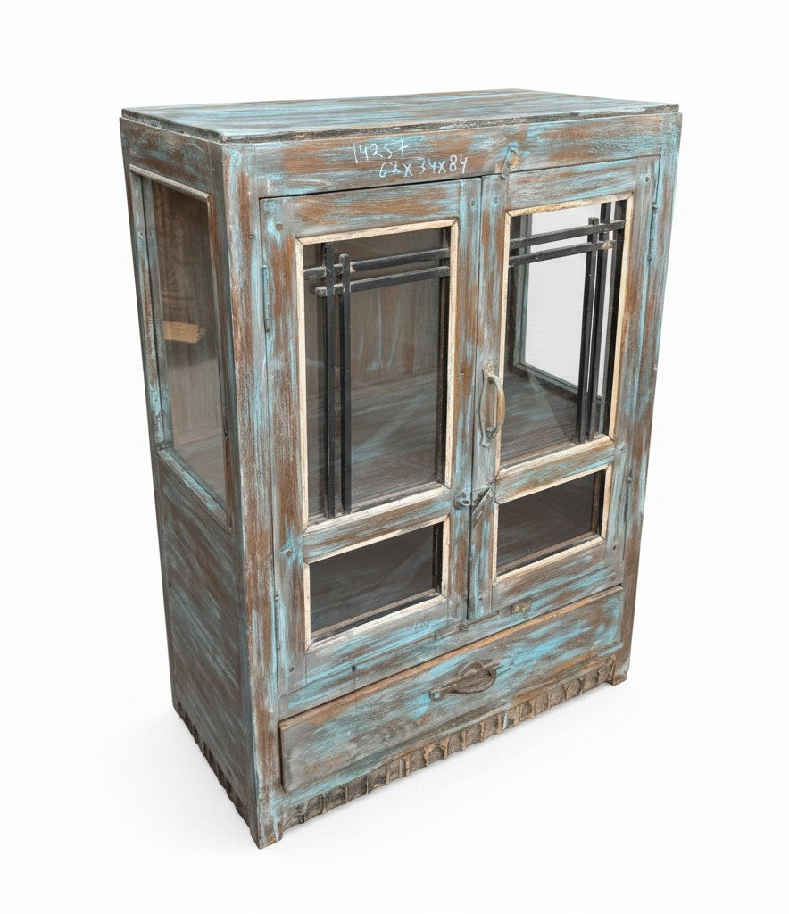 Transitional Style Wood Armoire - close-up detail of hand-carved solid wood finish and joinery, KBART SKU KBART-1090