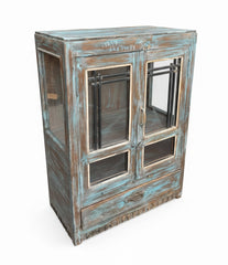 Transitional Style Wood Armoire - close-up detail of hand-carved solid wood finish and joinery, KBART SKU KBART-1090