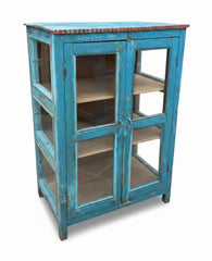 Rustic Artisan Almirah - close-up detail of hand-carved solid wood finish and joinery, KBART SKU KBART-1075