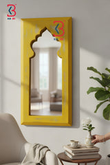 KB ART 17x8 Inch Arch Design Wooden Distressed Wal - Styled Display in Home Interior Setting - Handcrafted Wooden Decor Jodhpur