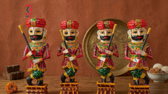 KB ART Wooden Small Chowkidar - Styled Display in Home Interior Setting - Handcrafted Wooden Decor Jodhpur