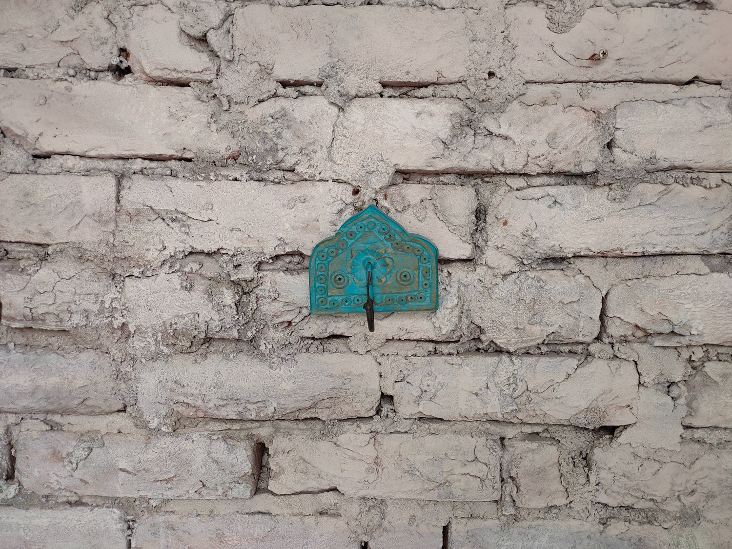 KB ART Hand Carved Wooden Single Hook - Side Angle Showing Finish and Craftsmanship - Handcrafted Wooden Decor Jodhpur